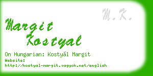 margit kostyal business card